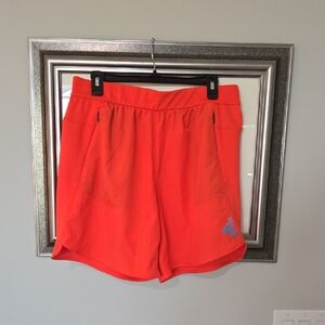 Adidas Bright Orange/Red Men's Athletic Shorts